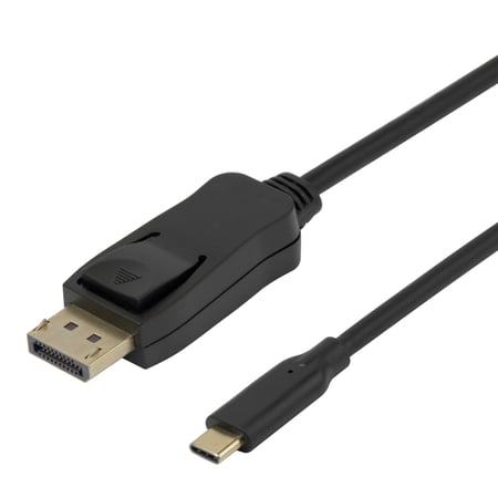 Deltaco USBC-DP-BI200 kabel DisplayPort 2 m Czarny