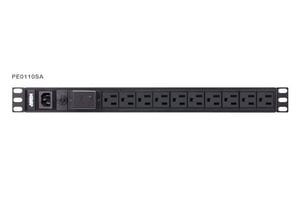ATEN PE0110SG Power Distribution Unit (PDU) with 10 Power Outlets, 1U, Black