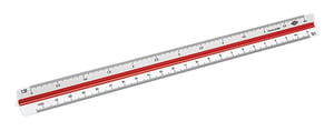 Wedo 52 55001 300 mm Ruler, Plastic, Red, White, 1 pc.