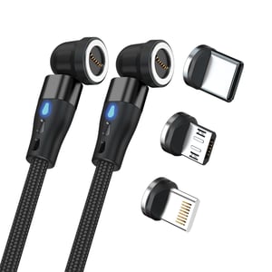 RealPower MagneticCharge2 USB Cable, 1 m, Black