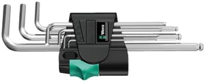 Wera 950/9 Hex-Plus 1 L-Shaped Allen Wrench Set, Metric, 9-piece