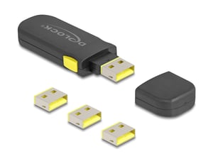DeLOCK 22031 bloker portów Blokada portu + klucz USB Typu-A Czarny, Żółty 1 szt.
