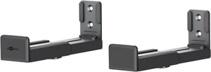 Goobay 70827 Speaker Mount, Wall-Mounted, Steel, Black