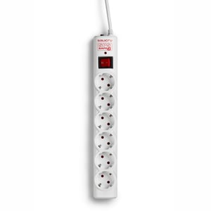 Salicru 680BA000003 Überspannungsschutz, weiß, 6 x Netzsteckdose, 250 V, 1,5 m