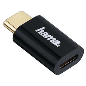 Hama 00178399 Micro USB to USB-C Cable Adapter, Black