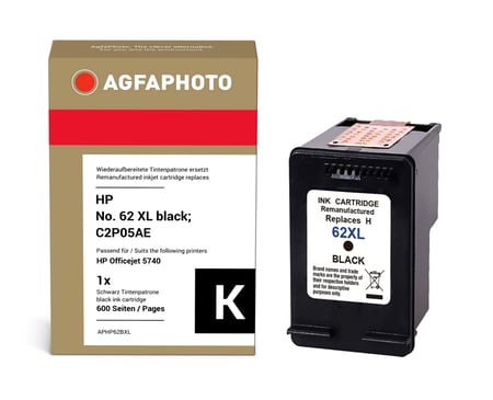 AgfaPhoto APHP62BXL nabój z tuszem 1 szt. Zamiennik Wysoka (XL) wydajność Czarny