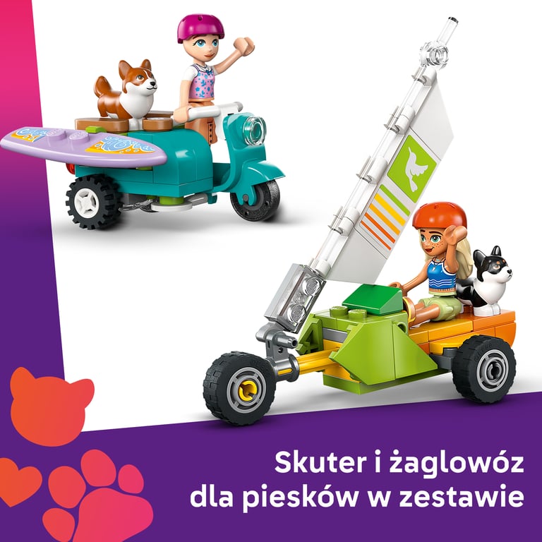 LEGO Friends Przygoda z surfującymi psami i skuterem