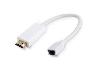 Microconnect HDMMDP adapter kablowy 0,1 m HDMI Typu A (Standard) Mini DisplayPort Biały