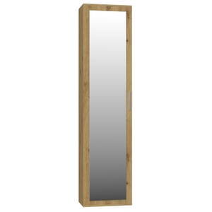 Topeshop DUO ARTISAN Cabinet, Wardrobe and 2-Compartment Closet with 1 Door, Oak