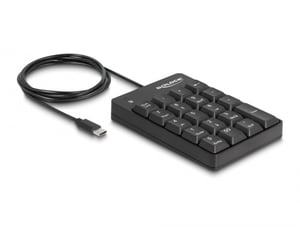 DeLOCK USB-Type-C-Tastatur, 19 Tasten, schwarz