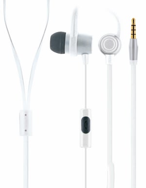 Schwaiger KH470W Wired In-Ear Headset for Calls/Music, White