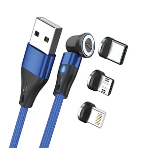 RealPower MagneticCharge3 USB Cable, 1 m, USB-A, Blue