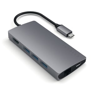 Satechi Multi-Port Adapter V2 Dock st. USB 3.2 Gen 1 (3.1 Gen 1) Type-C Szary