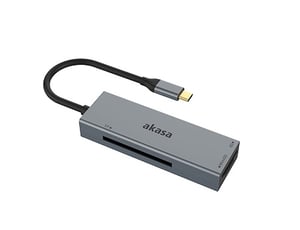 Akasa AK-CR-09BK USB 2.0 Typ-C-Kartenlesegerät, grau