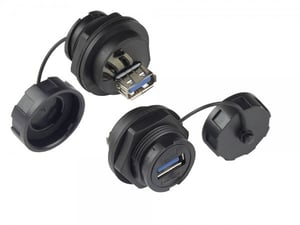 Alcasa IC04-U304 wtyczka USB A Czarny