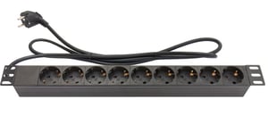 Alcasa GC-N0077 grenuttag 1,8 m 9 x nätuttag För inomhusbruk Svart