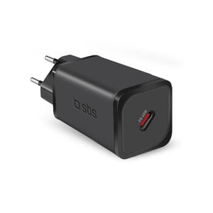 SBS TETRGAN1C65W Ladegerät für mobile Geräte: Kopfhörer, Headset, Laptop, Smartphone, Smartwatch, Tablet, schwarz, Wechselstrom, Schnellladung, intern