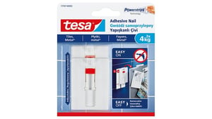 TESA 77767-00000-00 Hanger, Indoor, Universal Hook, White, 2 pcs.