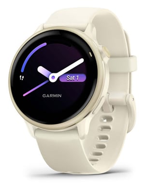 Garmin vívoactive 6 3,05 cm (1.2") AMOLED 42 mm Cyfrowy 390 x 390 px Ekran dotykowy Biały Wi-Fi GPS