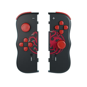 Lexip HBO Game of Thrones Targaryen Schwarz, Rot Bluetooth-Gamepad für Nintendo Switch, Nintendo Switch OLED