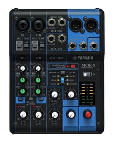 Yamaha MG06X 6-kanals ljudmixer. Svart