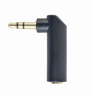 Gembird A-3.5M-3.5FL adapter för 3,5 mm-kablar, svart