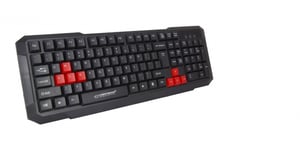Esperanza ASPIS klawiatura Gaming USB QWERTY British English Czarny, Czerwony