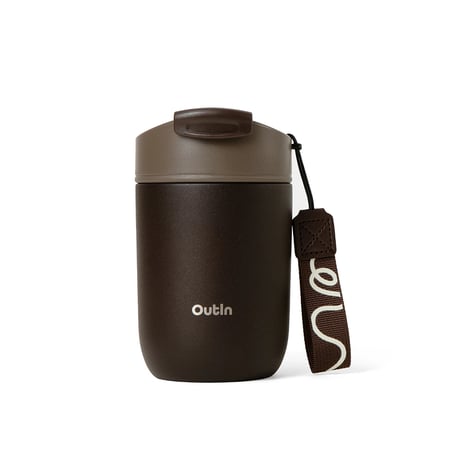 Outin OT-TUM-01-TB Kubek podróżny 350 ml Brązowy Stal nierdzewna