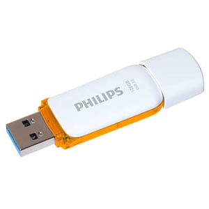 Philips FM12FD75B/00 128 GB USB Flash Drive, USB Type-A 3.2 Gen 1 (3.1 Gen 1), Orange, White