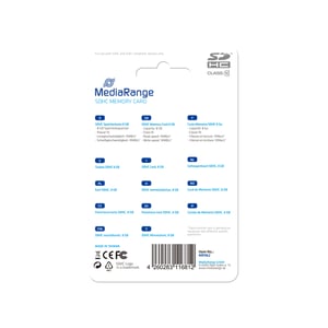 MediaRange MR962 8 GB SDHC-flashminne, klass 10