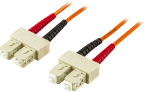 Deltaco FB-210 InfiniBand/Fiber Optic Cable, 10 m, 2x SC, Orange