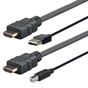 Vivolink PROHDMIUSBAB2AMP HDMI-Kabel, 2 m, HDMI Typ A (Standard), schwarz