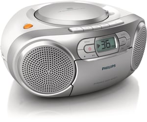 Philips AZ127/05 CD-Player, silber, tragbarer CD-Player