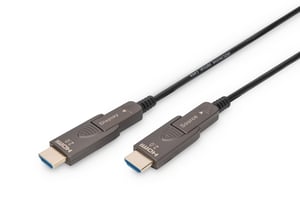 Digitus 4K-AOC-HDMI-Hybrid-Glasfaserkabel mit 15 m Länge und abnehmbarem Stecker