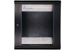 Extralink Szafa rack 12U 600x450 Czarna montowana na ścianie