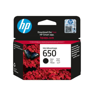 HP 650 oryginalny wkład atramentowy Ink Advantage czarny