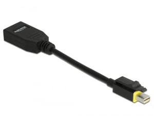 DeLOCK 65978 Cable Adapter, 0.15 m, Mini DisplayPort to DisplayPort, Black