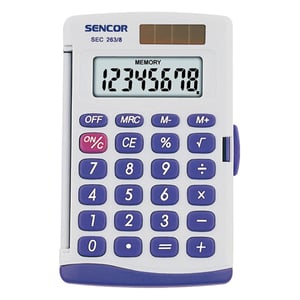 Sencor SEC 263/8 Taschenrechner Einfacher Taschenrechner Grau