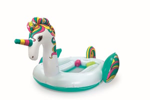 Bestway 43228 sim- och strandflotte, flerfärgad vinyl, flytande ö