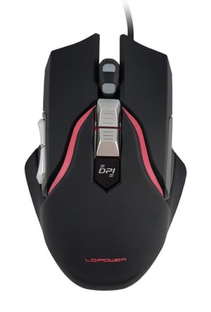 LC-Power m715B myszka Gaming Po prawej stronie USB Typu-A Optyczny 4000 DPI