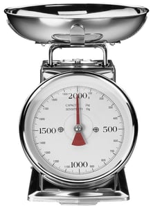 Gastroback Classic Stainless Steel Round Top Mechanical Kitchen Scale