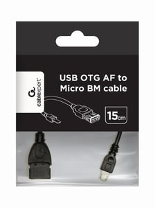 Gembird USB A – Micro-USB B, 0,15 m USB-kabel USB 2.0 0,15 m Svart