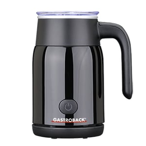 Gastroback Latte Magic Automatic Milk Frother/Warmer, Black