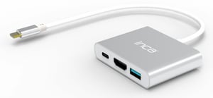 Inca ITPC-04T huby i koncentratory USB Type-C 5000 Mbit/s Srebrny, Biały