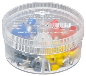 Knipex 97 99 907 Cable Sleeves Black, Blue, Red, Silver, Yellow 11 9 cm