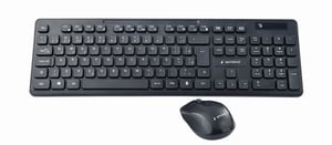 Gembird KBS-WCH-03-DE tangentbord Medföljande mus Universell RF-trådlös QWERTZ Tysk Svart