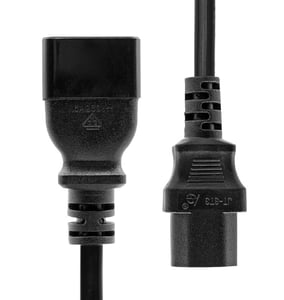 ProXtend PC-C13C20-001 Netzkabel, schwarz, 1 m, C13-Stecker, C20-Stecker