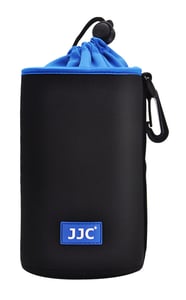 JJC NLP-17 Camera Lens Case / Cover, Black, Blue, Neoprene, Zippered Case