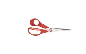 Fiskars 003814 School and Stationery Scissors, Universal, Straight Cut, Red, Silver