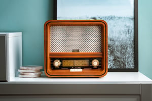 Camry Premium CR 1188 radio Osobisty Analogowy Czarny, Biały, Drewno